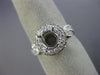 ESTATE 1.11CT DIAMOND 14KT WHITE GOLD 3D ROUND HALO SEMI MOUNT ENGAGEMENT RING