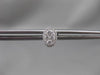 ESTATE .39CT ROUND DIAMOND 18KT WHITE GOLD OVAL CLUSTER STUD EARRINGS BEAUTIFUL