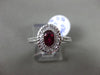 ESTATE 1.41CT DIAMOND & RUBY 18K WHITE GOLD 3D FILIGREE MILGRAIN ENGAGEMENT RING