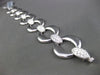 ESTATE LARGE 3.03CT DIAMOND 18K WHITE GOLD 3D LINKED HANDCRAFTED ITALIAN BRACLET