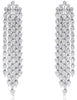 11.40CT DIAMOND 18KT WHITE GOLD 3D CLASSIC MULTI ROW CHANDELIER HANGING EARRINGS