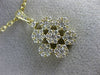 ESTATE .91CT DIAMOND 18K YELLOW GOLD 3D MULTI FLOWER SNOWFLAKE FILIGREE PENDANT