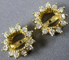 ESTATE .48CT DIAMOND 14KT YELLOW GOLD CLASSIC STAR FLOWER EARRING JACKETS #20880