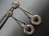ESTATE .35CT DIAMOND 14KT WHITE GOLD 3D CLASSIC CIRCULAR HANGING EARRINGS #15178