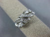 ESTATE .60CT DIAMOND 14KT WHITE GOLD 3D CLASSIC SWIRL ANNIVERSARY RING #26569