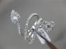 ESTATE EXTRA LARGE 1.49CT DIAMOND 18K WHITE GOLD MULTI ROW HEART PEAR SHAPE RING