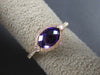 ESTATE 1.28CT DIAMOND & AAA AMETHYST 14KT ROSE GOLD SEMI ETERNITY FILIGREE RING
