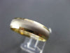 ESTATE 14KT WHITE & YELLOW GOLD DIAMOND CUT WEDDING ANNIVERSARY RING 5mm #23540