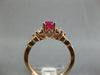 1.15CT DIAMOND & AAA RUBY 14KT ROSE GOLD 3D OVAL & ROUND CLASSIC ENGAGEMENT RING