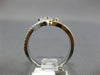 ESTATE .36CT DIAMOND 14KT WHITE & ROSE GOLD 2 STONE CRISS CROSS SWIRL LOVE RING