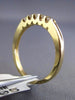 ESTATE .25CT DIAMOND 14K YELLOW GOLD 3D CLASSIC 5 STONE WEDDING ANNIVERSARY RING