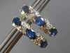 1.82CT DIAMOND & AAA SAPPHIRE 14KT YELLOW GOLD X LOVE LEVERBACK HANGING EARRINGS