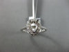 ESTATE LARGE 1.44CT DIAMOND 14KT WHITE GOLD 3D FLOWER SEMI MOUNT ENGAGEMENT RING