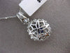 ESTATE LARGE 2.41CT DIAMOND & AAA TANZANITE 18KT WHITE GOLD 3D FLOATING PENDANT