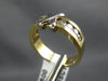 ESTATE .35CT DIAMOND 14KT WHITE & YELLOW GOLD 3D "X" DESIGN COCKTAIL RING #5180