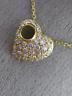 ESTATE .40CT DIAMOND 14KT YELLOW GOLD 3D CLASSIC PUFFED HEART PENDANT #22986