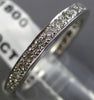 ESTATE .90CT DIAMOND 18K WHITE GOLD 3D FILIGREE ETERNITY ANNIVERSARY RING #11736