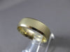 ESTATE 14KT YELLOW GOLD MATTE & SHINY CLASSIC WEDDING BAND RING 6mm WIDE #23176