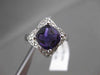 ESTATE LARGE 2.25CTW DIAMOND & AAA AMETHYST 14KT WHITE GOLD FLORAL STAR RING