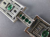 ESTATE EXTRA LARGE 14.61CT DIAMOND & AAA EMERALD 18KT WHITE GOLD TENNIS BRACELET