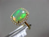 WIDE 2.35CT DIAMOND & AAA AUSTRALIAN OPAL 14KT YELLOW GOLD HALO ENGAGEMENT RING
