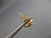 ESTATE .42CT DIAMOND 14K TRI COLOR GOLD HALO FOUR PRONG SEMI MOUNT STUD EARRINGS