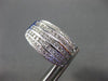 ESTATE LARGE 1.62CT DIAMOND 18KT WHITE GOLD MULTI ROW CHANNEL CLIP ON EARRINGS