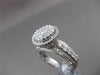 ESTATE 1.15CT DIAMOND 18KT WHITE GOLD 3D HALO CLUSTER PROMISE ENGAGEMENT RING