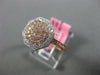 ESTATE .61CT WHITE & PINK DIAMOND 18KT ROSE GOLD CLASSIC CLUSTER OCTAGON RING