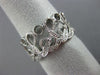 ESTATE .22CT DIAMOND 14KT WHITE GOLD 3D FILIGREE MUSICAL NOTE ETERNITY FUN RING