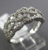 ESTATE WIDE .73CT DIAMOND 14KT WHITE GOLD 3D INIFNITY WEDDING ANNIVERSARY RING