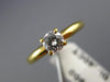 ESTATE .40CT DIAMOND 18KT YELLOW GOLD 3D ROUND SOLITAIRE ENGAGEMENT RING #6442