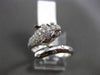 ESTATE WIDE .71CT DIAMOND & AAA RUBY 18KT WHITE GOLD 3D ETOILE TIGER RING CUTE!!