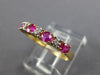 ESTATE .90CT DIAMOND & AAA RUBY 14KT YELLOW GOLD WEDDING ANNIVERSARY RING #17746