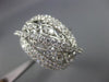 ESTATE 2.05CT DIAMOND 18KT WHITE GOLD 3D MULTI ROW CRISS CROSS FILIGREE FUN RING