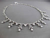 ESTATE 3.65CT DIAMOND 14KT WHITE GOLD FLORAL ROSE FLOATING NECKLACE BEAUTIFUL!