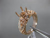 ESTATE .36CT DIAMOND 14KT ROSE GOLD 3D OPEN FILIGREE SEMI MOUNT ENGAGEMENT RING