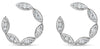 ESTATE .65CT DIAMOND 18K WHITE GOLD 3D MARQUISE SHAPE FILIGREE CIRCULAR EARRINGS