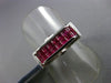 ESTATE WIDE 3.35CT DIAMOND & AAA RUBY 18K WHITE GOLD 3D ETOILE DOUBLE SIDED RING