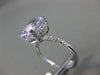 ESTATE LARGE 3.82CT DIAMOND & AAA AMETHYST 14KT WHITE GOLD 3D CLASSIC OVAL RING
