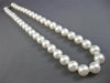 ESTATE LARGE AAA SOUTH SEA PEARL 14KT WHITE GOLD 3D 10MM CLASSIC NECKLACE #26189