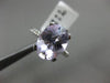 ESTATE LARGE 3.84CT DIAMOND & LIGHT AMETHYST 14KT WHITE GOLD HALO SOLITAIRE RING
