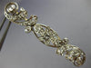 ANTIQUE 1.20CT ROSE CUT DIAMOND 14K WHITE GOLD FLOWER FILIGREE PIN BROOCH #19163