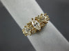 ESTATE WIDE 1.05CT MARQUISE & ROUND DIAMOND 14KT YELLOW GOLD CLASSIC RING #22273