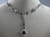 ESTATE LARGE GIA 15.17CT WHITE & CHOCOLATE FANCY DIAMOND 18K WHITE GOLD NECKLACE