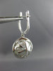 ESTATE .64CT DIAMOND & AAA SOUTH SEA PEARL 18KT WHITE GOLD HALO HANGING EARRINGS