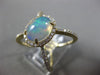 1.92CT DIAMOND & AAA AUSTRALIAN OPAL 14KT YELLOW GOLD FILIGREE CRISS CROSS RING