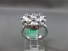 ESTATE LARGE .24CT DIAMOND 18KT WHITE GOLD HANDCRAFTED MATTE & SHINY HEART RING