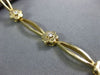 ANTIQUE .30CT ROUND DIAMOND 14K YELLOW GOLD CLASSIC DAISY FLOWER BRACELET #10577