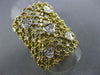 ESTATE LARGE 1.12CT DIAMOND 18KT TWO TONE GOLD 3D MULTI HEART MESH FLEXIBLE RING